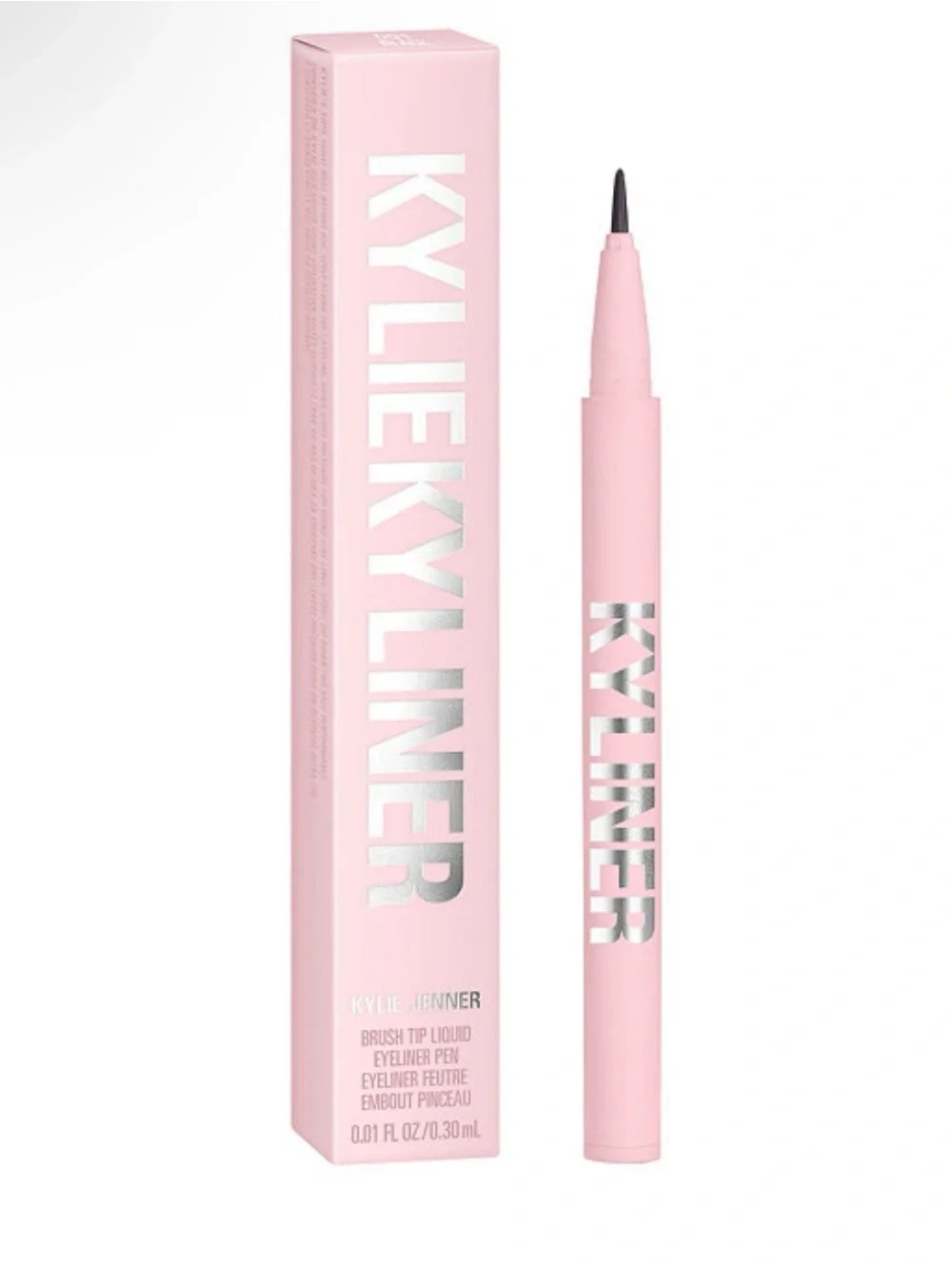 Kylie Cosmetics Pink Brush-Tip Liquid Eyeliner Pen - Black Tip